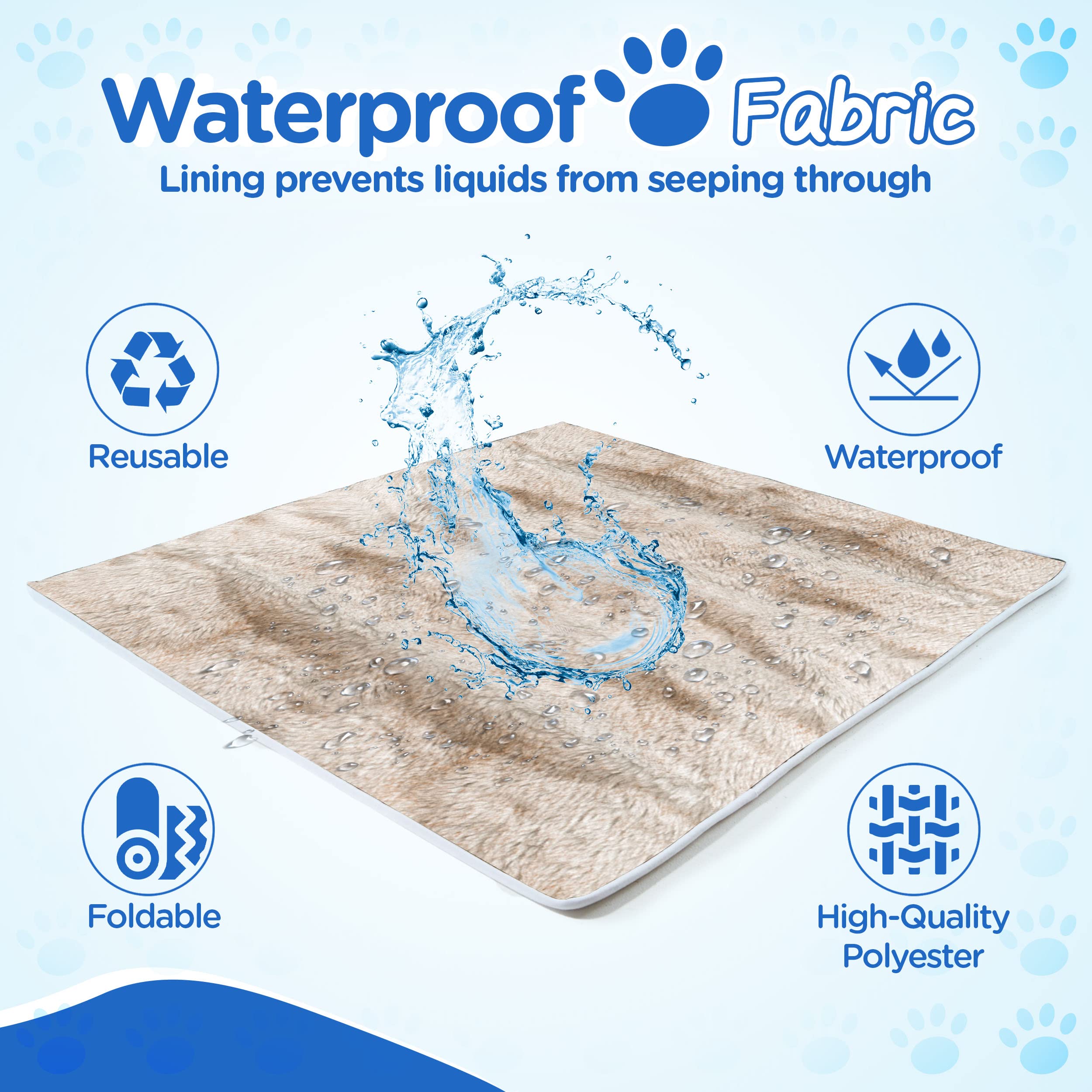 Paw Brands Dog Blanket Waterproof Cool Comfort Throw Blanket for Pets 60 x 50 inch