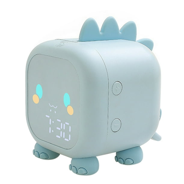 Reloj despertador digital para niños Luces nocturnas Sleep Trainier 2 alarmas 6 tonos de llamada Pan Tomshoo Despertador