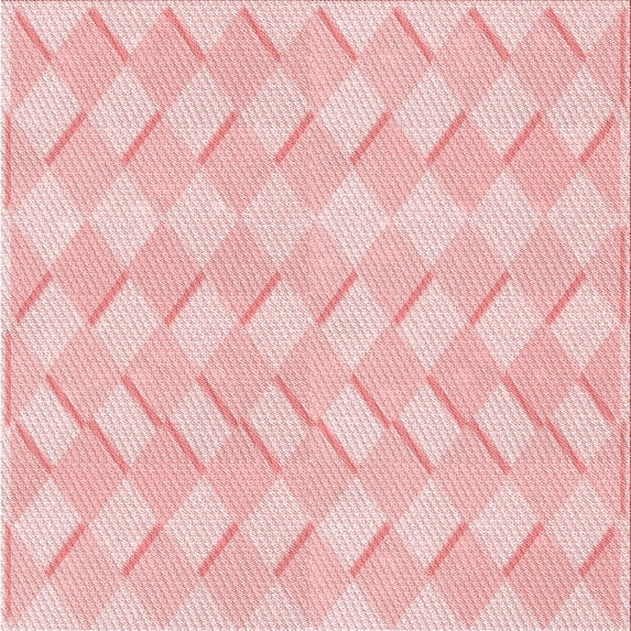 Ahgly Company Machine Washable Indoor Square Transitional Pastel Red Pink Area Rugs, 7' Square