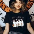 thumbnail image 3 of Funny Cow Ghost Shirt | Bull Sheet Graphic T-Shirt | Fall Farm Humor Tee, Maroon, Size L, 3 of 6