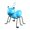 Blue, variant on GRNSHTS 3D Metal Ant Wall Accents, Ants Insec Christmas Wall Decor Sculpture Hang Hanging Art Outdoor Garden for Home, Living Room, Patio, Office (Red)