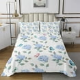 thumbnail image 1 of YST Blue Hydrangea Quilt Set Chic Floral Bedspread Set, Rainbow Butterfly Bedding Set Spring Flower Bedspread Twin Size, Super Cozy Lightweight Bed Set Green Leaf Decor, 1 of 3