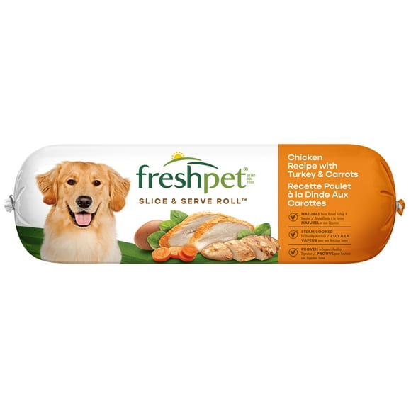 Freshpet Fresh Dog Food, Chunky Chicken & Turkey Recipe, Slice & Serve 0.68kg