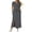 Gray, variant on Miluxas Women's 2 Piece Casual Activewear Set V Neck Short Sleeve T Shirts and Side Slit Maxi Skirt Outfit with Pockets Going Out Tracksuits Purple