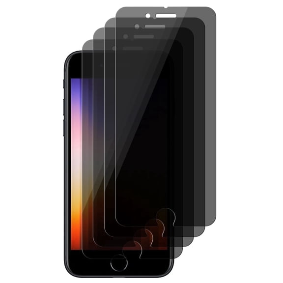 UZWZW 4 Pack Privacy Screen Protector Tempered Glass for iPhone SE 3 (2022) / SE 2 (2020) 4.7 inch