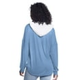 thumbnail image 2 of Women's G-III 4Her by Carl Banks Light Blue Memphis Grizzlies Bench Player Oversized Long Sleeve Hooded Top, 2 of 2