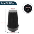 thumbnail image 4 of Filtro de aire de motor de flujo alto de 105 mm Unique Bargains, filtro de admisión de aire frío de abrazadera superior cerrada con 1 abrazadera negra para automóvil, 4 of 6