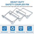 thumbnail image 3 of 10 PACK Shaft Lock Pin, 5/16 Inch Pto Lock Pin with Square Wire Retainer for Farm Trailers Lawn Garden, 3 of 5