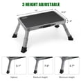 thumbnail image 2 of CWMMLS RV Step Stool Folding Platform Step, Gray Stainless Steel, for RV, Motorhome, Trailer, SUV, Camper, with Anti-Slip Surface, Rubber Feet, 1 Piece, 2 of 7