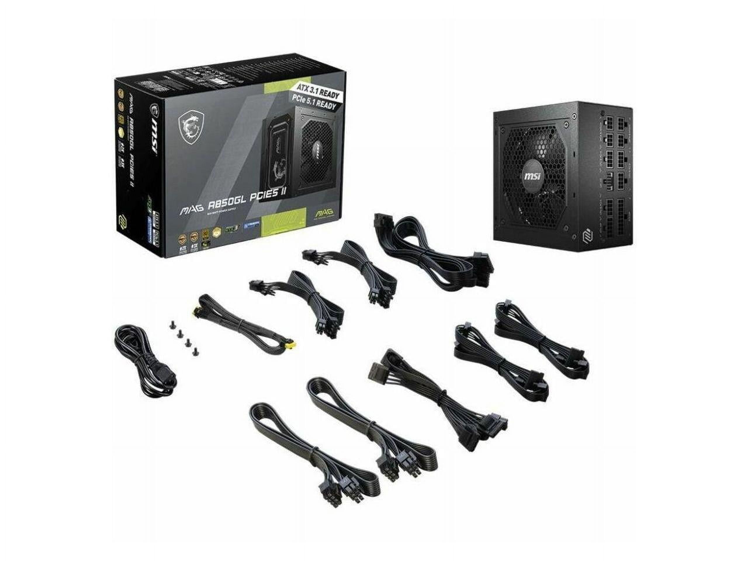 MSI MAG A850GL PCIE 5.1 & ATX 3.1 Gaming Power Supply - Full