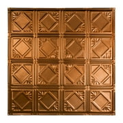 Great Lakes Tin 2ft x 2ft Ludington Copper Nail-Up Ceiling Tile (5-Pack)