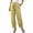 Yellow, variant on Lined Pants for Women Oversized Slacks Drawstring Pleated Trousers Plus Size Beach Clothes with Pockets 3XL