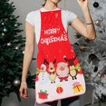 thumbnail image 2 of Dsscvnef Christmas Apron with Festive Cloth Printing Decoration Cartoon Design for Holiday Cooking Baking Party Wear, 2 of 9