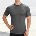 thumbnail image 5 of USNSM Men's Short Sleeve UPF 50+ Sun Protection Shirts Quick Dry Athletic Fitness T-Shirt Hiking Running Swimming Rash Guard Gray M, 5 of 6