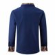 thumbnail image 5 of Camisa y blusa de manga larga con cuello vuelto para hombre, informal, con botones, bolsillo simulado, cuello vuelto enrejado, camisa de manga larga para hombre, abrigo de poliéster, 5 of 6