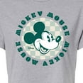 thumbnail image 3 of Disney - Mickey Mouse Checker Badge - Juniors Cropped Cotton Blend T-Shirt, 3 of 5