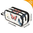 thumbnail image 4 of FORMRS Pencil Case with 3 Compartments Zipper Pouch, Elementary School Level and up, Beige Butterflies, 4 of 8