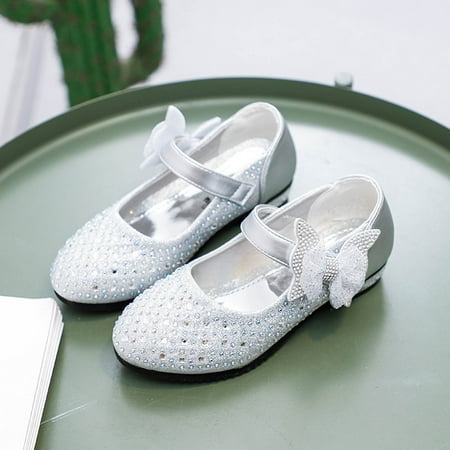 

Toddler Kids Baby Girls Crystal Bling Sequins Single Princess Shoes Sandals