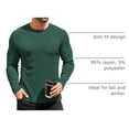 thumbnail image 5 of COOFANDY Long Sleeve Shirts for Men Thermal Underwear Slimming Crewneck Sweater Base Layers Knitted Pullover Fall Outfits, 5 of 6