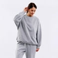thumbnail image 4 of FIOPHY Oversized Sweatshirt for Women Fleece Long Sleeve Crew Neck Casual Pullover Sweatshirts Fall Tops, 4 of 6