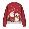 thumbnail image 5 of COEQINE Women's Zip Up Bomber Jacket Cropped Relaxed Fit Bomber Outfits with Pockets, Fashion Moto Biker Coats Varsity Jackets Shackets Winter Coats, XX-Large, Cute Santa Claus Snowman Music Note, 5 of 7