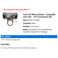thumbnail image 2 of Front Left Wheel Cylinder - Compatible with 1969 - 1972 Ford Galaxie 500 1970 1971, 2 of 2