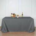 LUSHVIDA Rectangle Tablecloth 90x156 inch Dark Grey Stain and Water