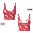 thumbnail image 6 of Uemuo Hello Summer Flamingo Pattern Women's Sports Bra - High Impact Support, Breathable, and Comfortable Athletic Bra for Running, Yoga, and Workouts, 6 of 9