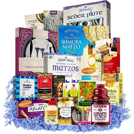 Seder In a Box Passover Seder Essential Foods & Religious Articles The Ultimate Passover Survival Kit Passover Matzo, Fish, Soup, Candles Deserts Hagadda, Treats & Much More!