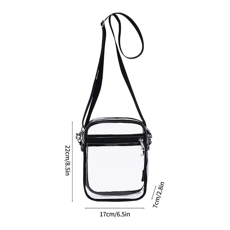 Stadium Approved Clear Crossbody Bag For Women - Transparent Shoulder Purse For Concerts & Events