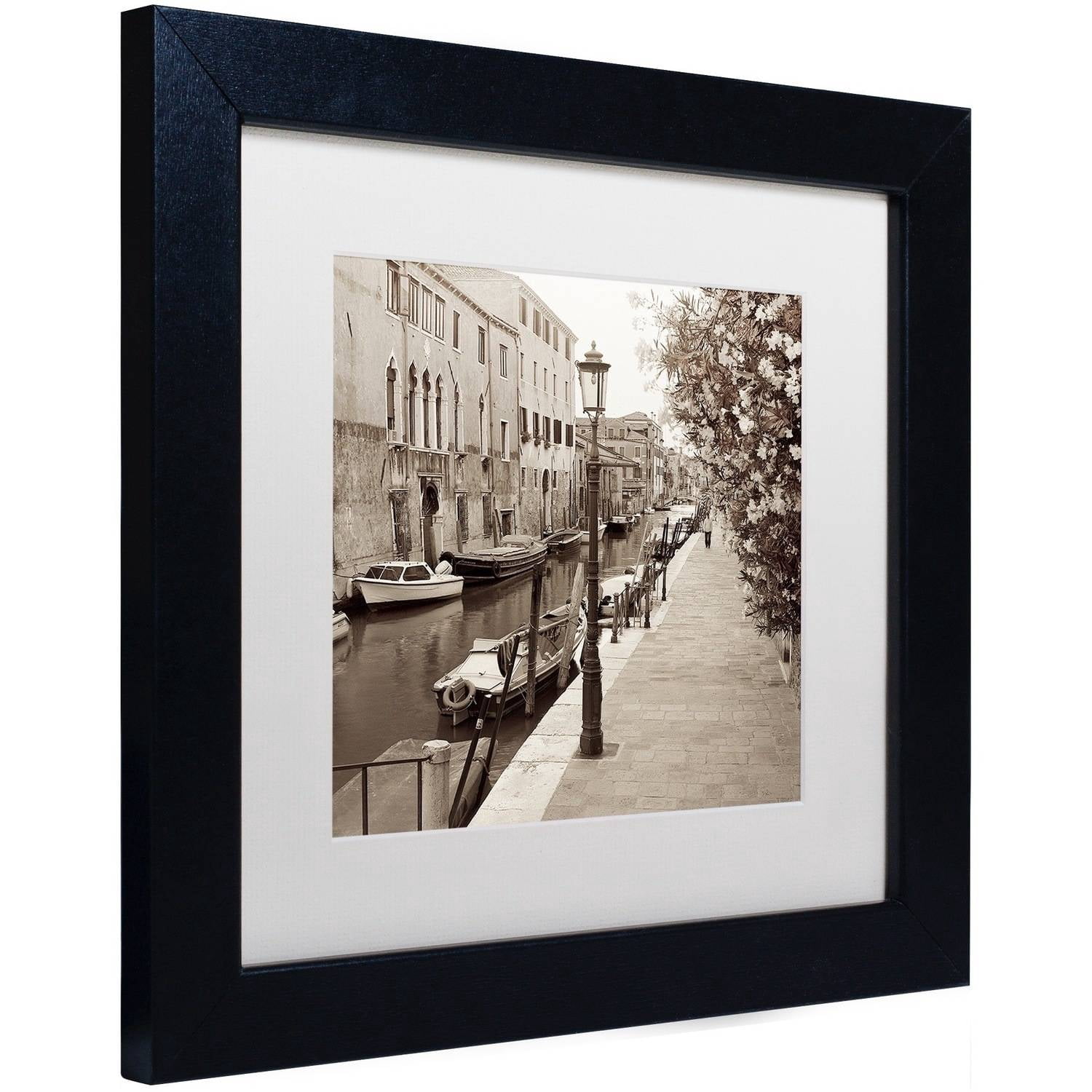 Trademark Fine Art "Venezia V" Canvas Art by Alan Blaustein, White Matte, Black Frame