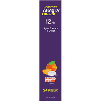 Allegra Children's Allergy 12 Hour Orally Disintegrating Tablets, Orange Cream Flavor 24 ea (Pack of 6)