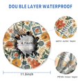 thumbnail image 3 of Shower Caps,Pioneer Flower Floral Print Pattern Waterproof Shower Cap for Women 4 Pieces,Double Reusable Hair Cover for Shower PEVA Elastic Stretch Hem, 3 of 7