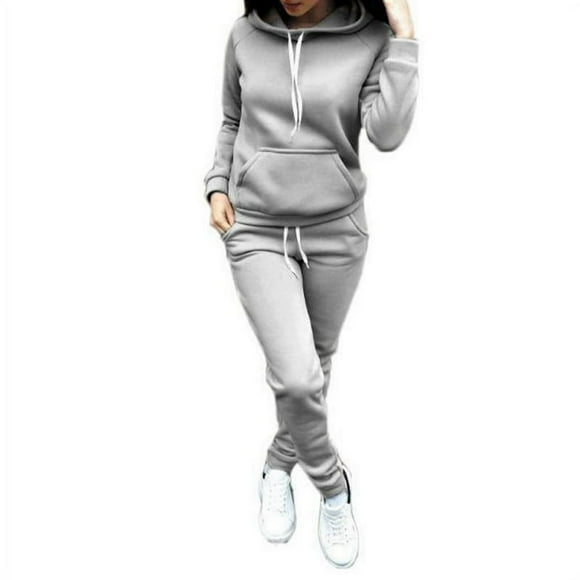Casual Women Hoodies Sports Tops Pants Tracksuit Sweatshirt Sweat Suit Jogging Set