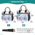 thumbnail image 2 of Small Cooler Bag Lunch Bag Portable Meal Bag Work Meal Bag Outdoor Meal Bag Travel Meal Bag Picnic Meal Bag Going Out Meal Bag Light Blue Rainbow Butterfly, 2 of 6