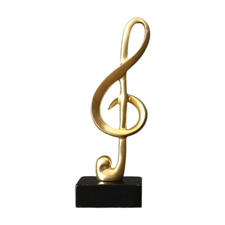 YWMJZEU Music Note Sculpture Collectible Creative Simple Tabletop Ornament Modern Statue Style A