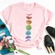 thumbnail image 1 of Camiseta negra de Luna para mujer, camiseta informal con cuello redondo, Camiseta con estampado de Eclipse Lunar para mujer, 1 of 2