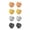 Gold&Black&Rose gold&Silver, variant on 2pcs Magnetic Stud Earrings for Women Men Stainless Steel Ear Stud Non-piercing-Gold