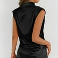 thumbnail image 5 of Women's V Neck Sleeveless Blouse Summer Party Top with Ruffled Collar Soft Lightweight Comfortable for Spring and Casual Wear, 5 of 9