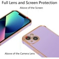 thumbnail image 4 of Case for iPhone 13 6.1" Luxury Plating Edge Case Cover Slim Lightweight Glossy Bling Phone Case Soft TPU Shockproof Bumper Case Electroplated Case,Purple, 4 of 11