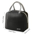 thumbnail image 2 of Portable Insulated Lunch Box Reusable Picnic Lunch Bag Adult Lunch Pail Kit for Work Office School Outdoor Camping, Black, 2 of 4