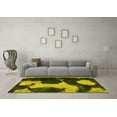 thumbnail image 3 of Ahgly Company Machine Washable Indoor Rectangle Abstract Yellow Modern Area Rugs, 5' x 7', 3 of 4