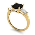 thumbnail image 2 of Three-Stone Engagement Ring for Women - 1.62ct Natural Onyx in 14K Yellow Gold Promise Ring, 2 of 6