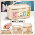 thumbnail image 3 of Bolsa de almacenamiento para cosméticos y artículos de tocador Geetery Chenille Letter Beige, 3 of 7