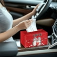 thumbnail image 6 of FUIALDOLG Valentine's Tissue Box Cover PU Leather Car Tissue Holder Rectangular Waterproof Facial Paper Organizer Dispenser for Bathroom, Vanity Countertop, Tabletop, Love Heart Pumpkin, 6 of 7