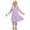 Purple, variant on Pounoo New Kids Dresses Girls Leisure Print Short Sleeve Casual Dresses Round Neck Knee Length Dress Stretchable Girls Dresses 7-8