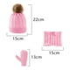 thumbnail image 2 of Conjunto de tres piezas de gorro, bufanda y guantes para niños cálidos monocromos, 2 of 5