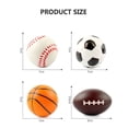 thumbnail image 4 of Juego de 4 pelotas para niños pequeños, pelota de fútbol suave de 4", béisbol, baloncesto y fútbol para niños, pelota de espuma, 4 of 5