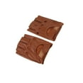 thumbnail image 2 of Maoww Retro PU Leather Men Fingerless Driving Cycling Gloves L Brown Hook Loop, 2 of 9