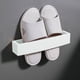 thumbnail image 1 of Soporte para almacenamiento de zapatillas montado en la pared | Organización de baños | Portazapatos de plástico que ahorra espacio | Diseño retráctil | Instalación de adhesivos | Encaja en varias, 1 of 6